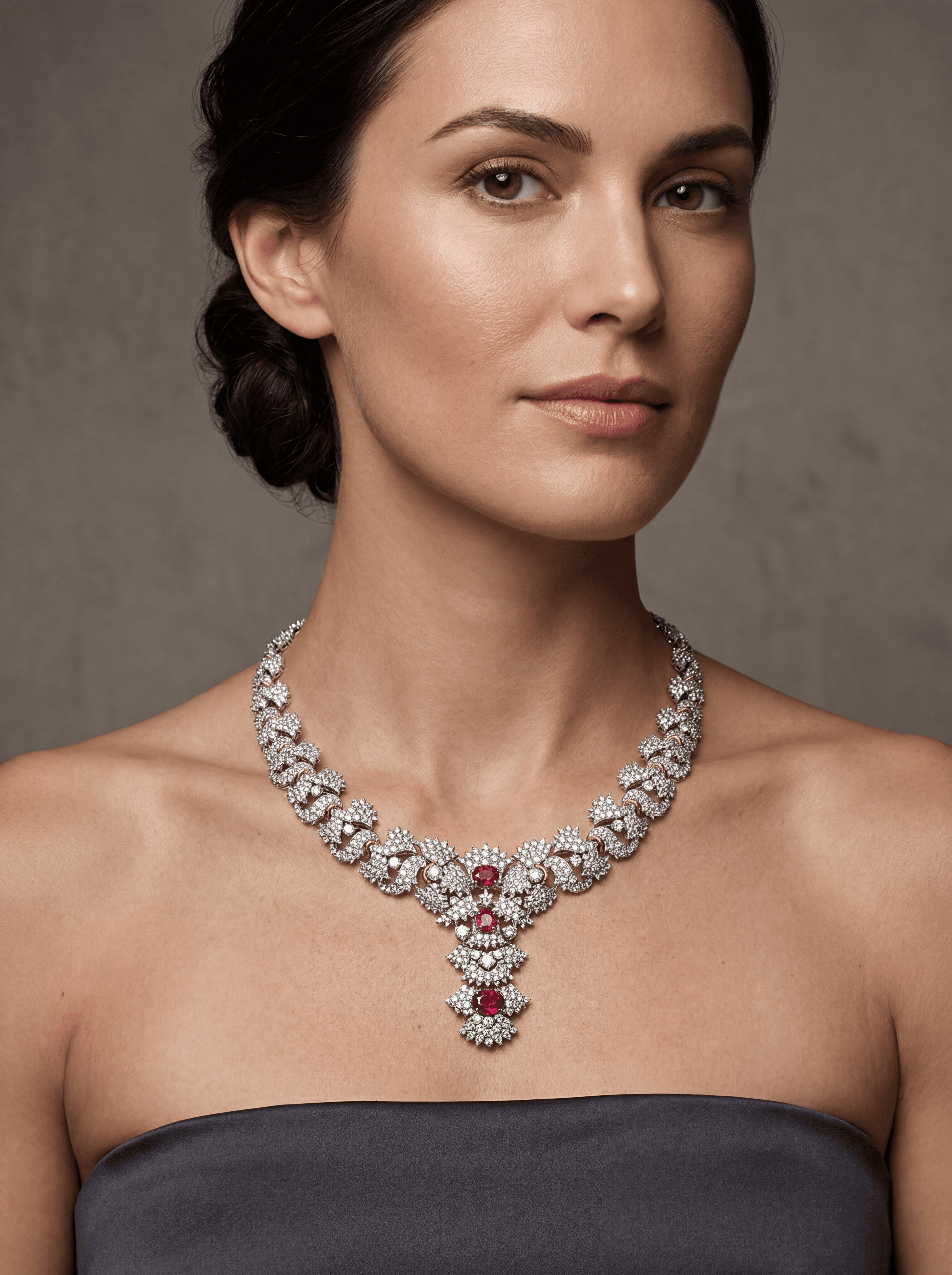 AI couture jewelry editorial